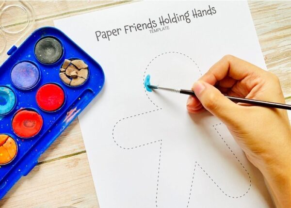Paper Friends Holding Hands - Image 3